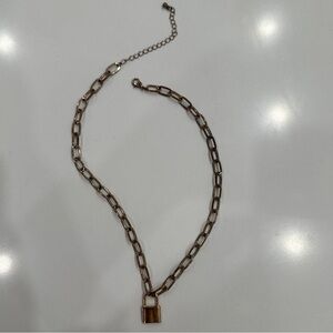 Gold locket necklace